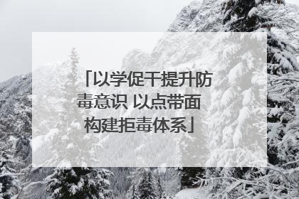 以学促干提升防毒意识 以点带面构建拒毒体系