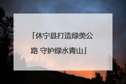 休宁县打造绿美公路 守护绿水青山