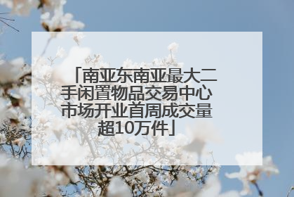 南亚东南亚最大二手闲置物品交易中心市场开业首周成交量超10万件