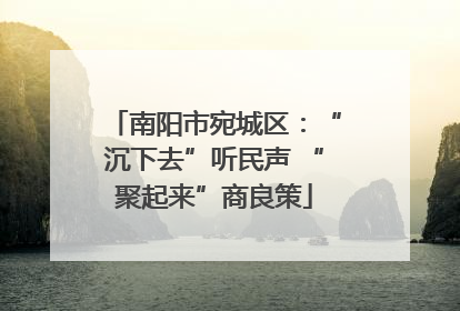 南阳市宛城区：“沉下去”听民声 “聚起来”商良策