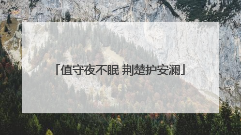 值守夜不眠 荆楚护安澜
