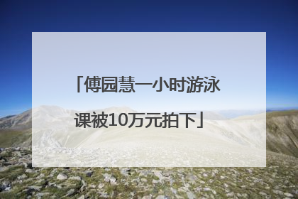 傅园慧一小时游泳课被10万元拍下