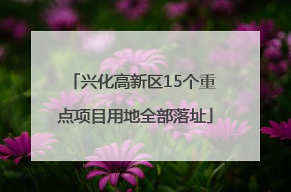 兴化高新区15个重点项目用地全部落址