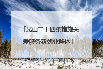 光山二十四条措施关爱服务新就业群体