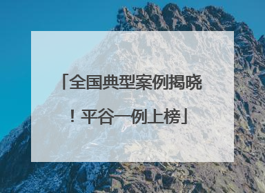 全国典型案例揭晓！平谷一例上榜