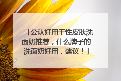 公认好用干性皮肤洗面奶推荐，什么牌子的洗面奶好用，建议！