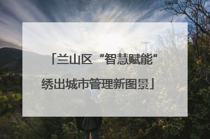 兰山区“智慧赋能”绣出城市管理新图景