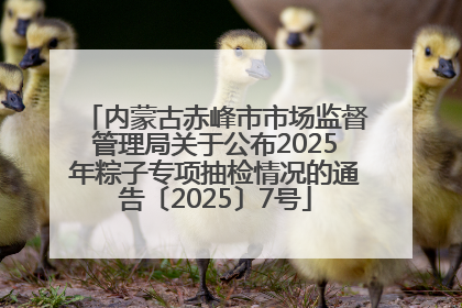 内蒙古赤峰市市场监督管理局关于公布2025年粽子专项抽检情况的通告〔2025〕7号
