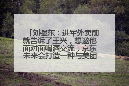 刘强东：进军外卖前就告诉了王兴，想邀他面对面喝酒交流，京东未来会打造一种与美团不同的商业模式
