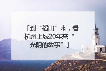 到“稻田”来，看杭州上城20年来“光阴的故事”
