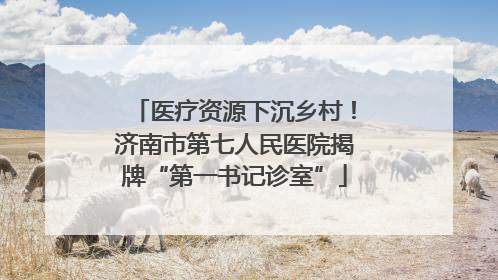医疗资源下沉乡村！济南市第七人民医院揭牌“第一书记诊室”