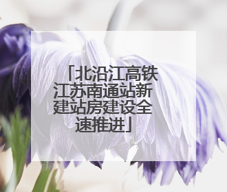 北沿江高铁江苏南通站新建站房建设全速推进