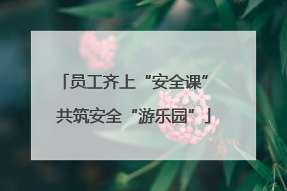 员工齐上“安全课” 共筑安全“游乐园”