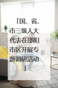 国、省、市三级人大代表在邵阳市区开展专题调研活动