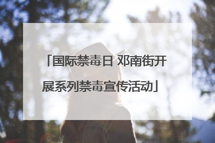 国际禁毒日 邓南街开展系列禁毒宣传活动