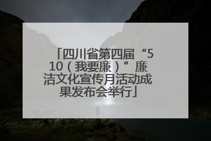 四川省第四届“510（我要廉）”廉洁文化宣传月活动成果发布会举行