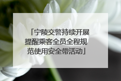 宁陵交警持续开展提醒乘客全员全程规范使用安全带活动