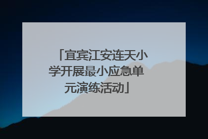 宜宾江安连天小学开展最小应急单元演练活动