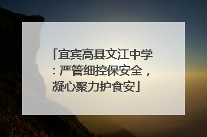 宜宾高县文江中学：严管细控保安全，凝心聚力护食安