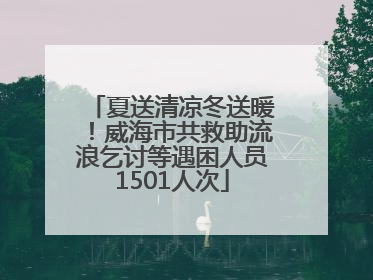 夏送清凉冬送暖！威海市共救助流浪乞讨等遇困人员1501人次