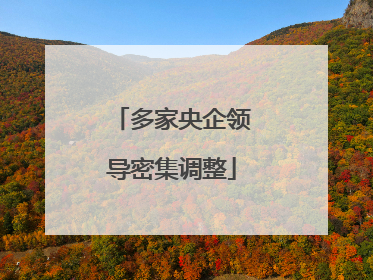 多家央企领导密集调整