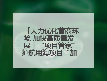 大力优化营商环境 加快高质量发展丨“项目管家”护航用海项目“加速跑”