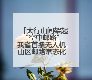 太行山间架起“空中邮路” 我省首条无人机山区邮路常态化运营