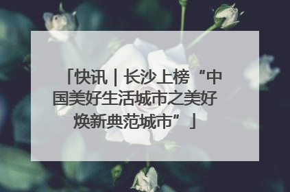 快讯｜长沙上榜“中国美好生活城市之美好焕新典范城市”