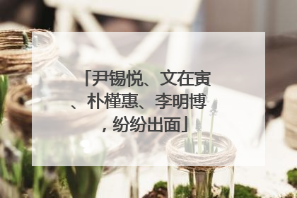 尹锡悦、文在寅、朴槿惠、李明博，纷纷出面