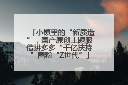 小镇里的“新质造”，国产原创主题服借拼多多“千亿扶持”圈粉“Z世代”