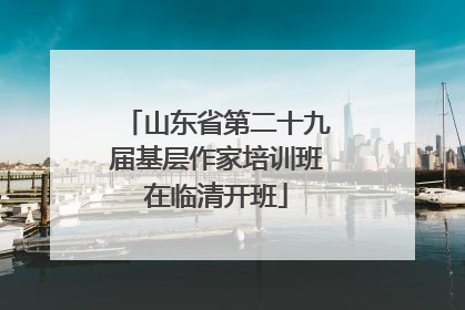 山东省第二十九届基层作家培训班在临清开班