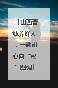 山西晋城养蜂人：一颗初心向“蜜”图强