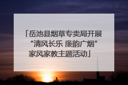 岳池县烟草专卖局开展“清风长乐 廉韵广烟”家风家教主题活动