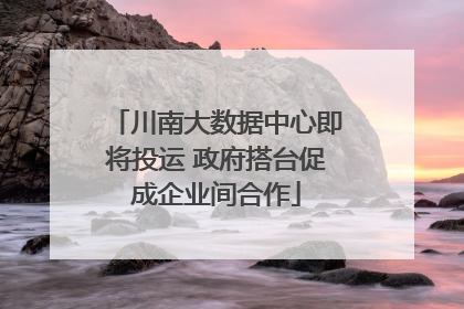 川南大数据中心即将投运 政府搭台促成企业间合作