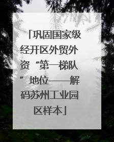 巩固国家级经开区外贸外资“第一梯队”地位——解码苏州工业园区样本