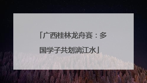 广西桂林龙舟赛：多国学子共划漓江水