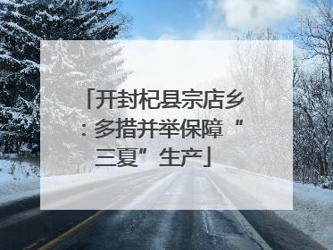 开封杞县宗店乡：多措并举保障“三夏”生产