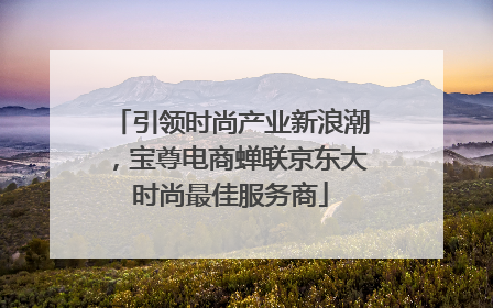引领时尚产业新浪潮，宝尊电商蝉联京东大时尚最佳服务商