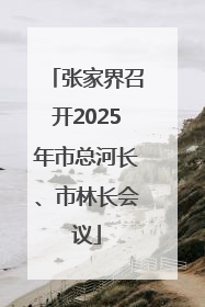 张家界召开2025年市总河长、市林长会议