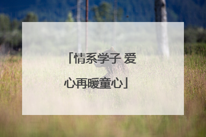 情系学子 爱心再暖童心