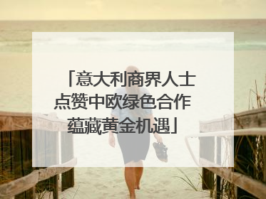 意大利商界人士点赞中欧绿色合作蕴藏黄金机遇