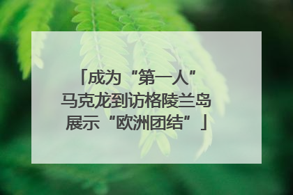 成为“第一人” 马克龙到访格陵兰岛展示“欧洲团结”