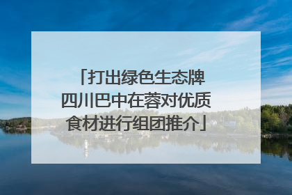 打出绿色生态牌 四川巴中在蓉对优质食材进行组团推介