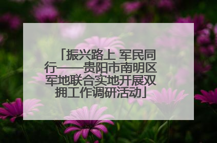 振兴路上 军民同行——贵阳市南明区军地联合实地开展双拥工作调研活动