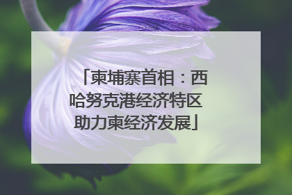 柬埔寨首相：西哈努克港经济特区助力柬经济发展