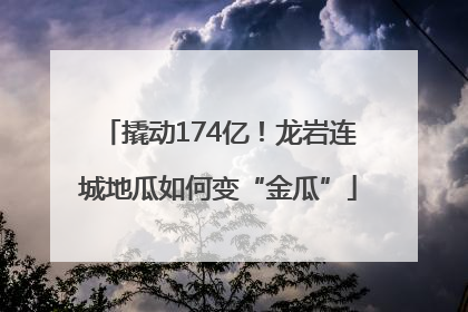 撬动174亿！龙岩连城地瓜如何变“金瓜”