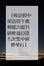攸县初中英语骨干教师能力提升研修项目第七次集中研修举行