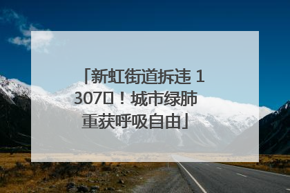 新虹街道拆违 1307㎡！城市绿肺重获呼吸自由