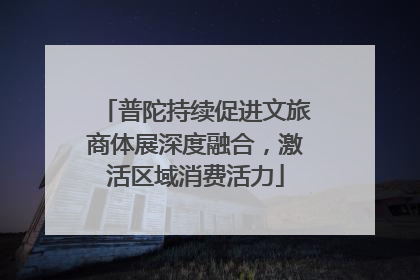 普陀持续促进文旅商体展深度融合，激活区域消费活力