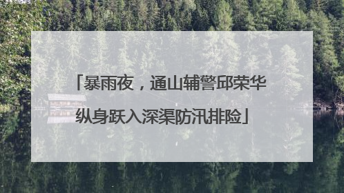 暴雨夜，通山辅警邱荣华纵身跃入深渠防汛排险